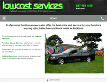 Tablet Screenshot of furnituremovers-auckland.co.nz